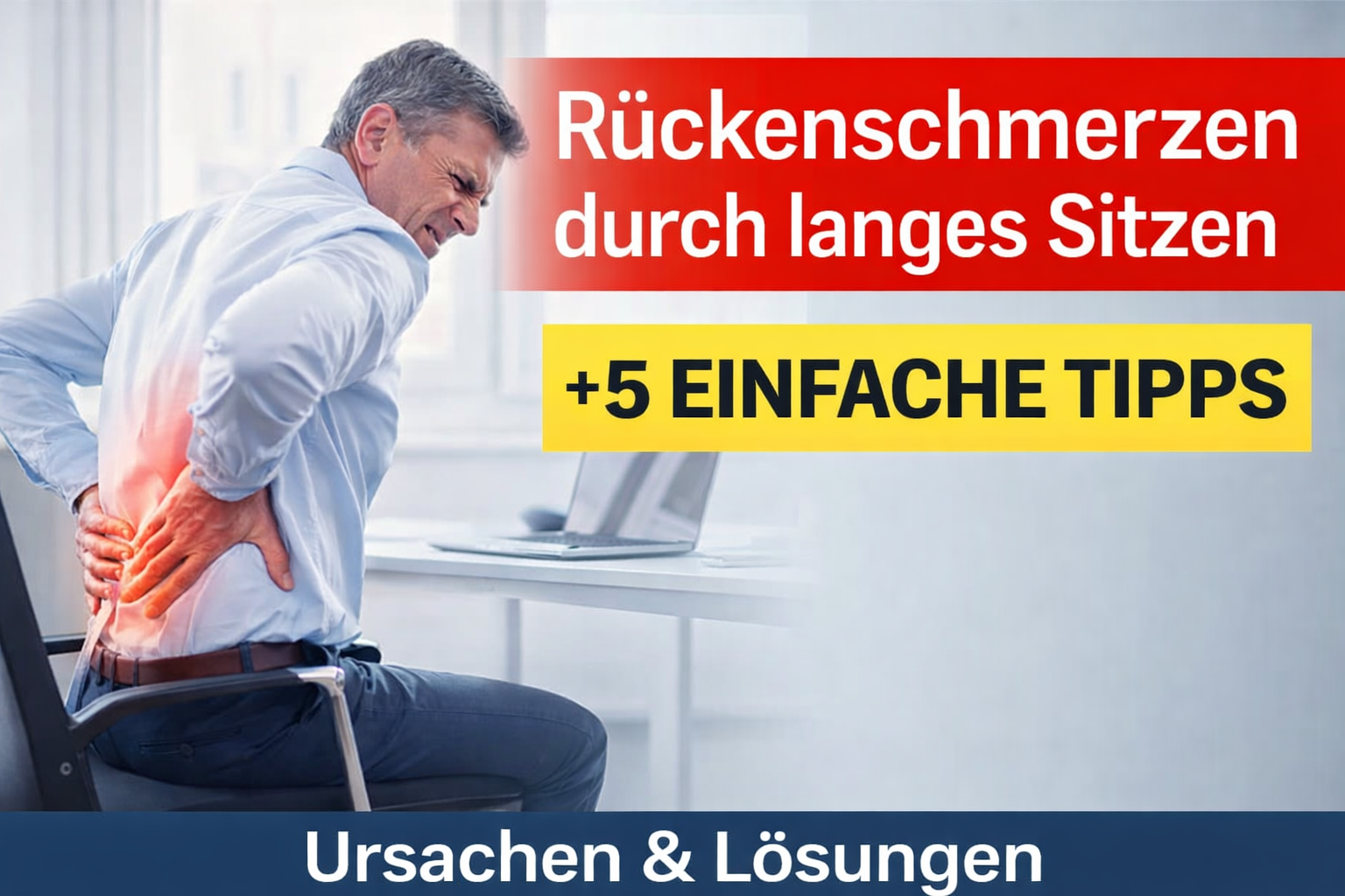 Rückenschmerzen durch langes Sitzen – 5 einfache Übungen für den Alltag